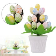 Daily Deals Clearance! Easter Eggs Table Decorations With Burlap Base Decorative Tree Table Centerpiece For Easter Great Festival Home Decor For Easter Party Clearance